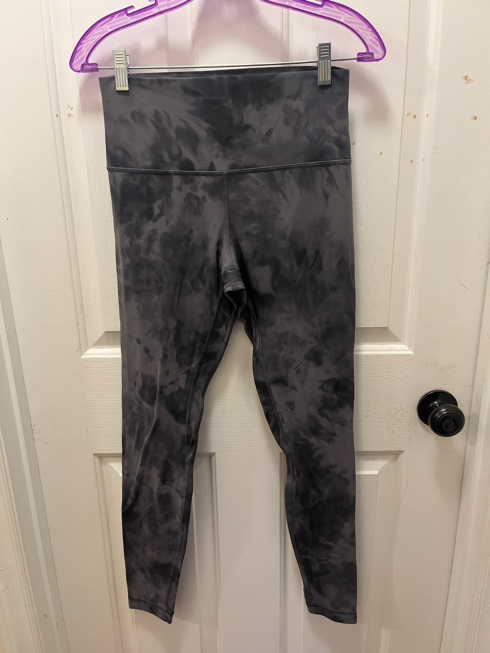 🍋EUC Lululemon Align HR Pant 28" - Diamond Dye Pitch Grey Graphite Grey - Sz 8